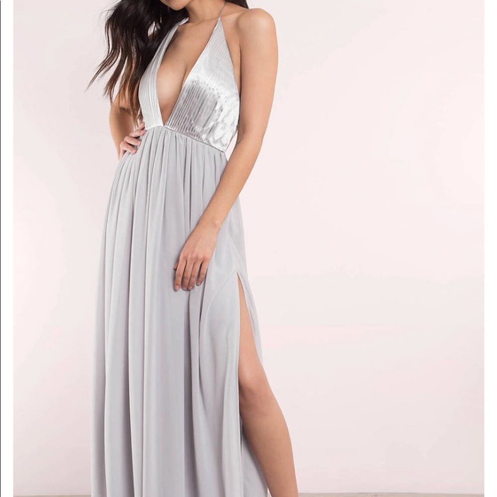 TOBI HALTER MAXI DRESS XS
